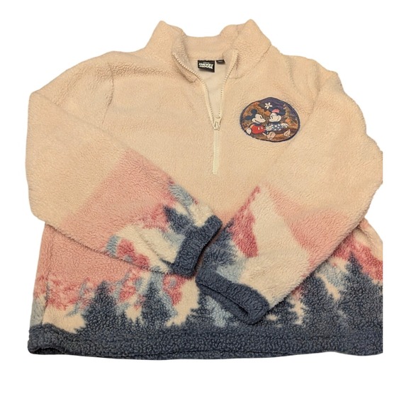Disney Other - Disney Mickey Mouse Pullover Sherpa Fleece Sweatshirt XL Extra Large Youth